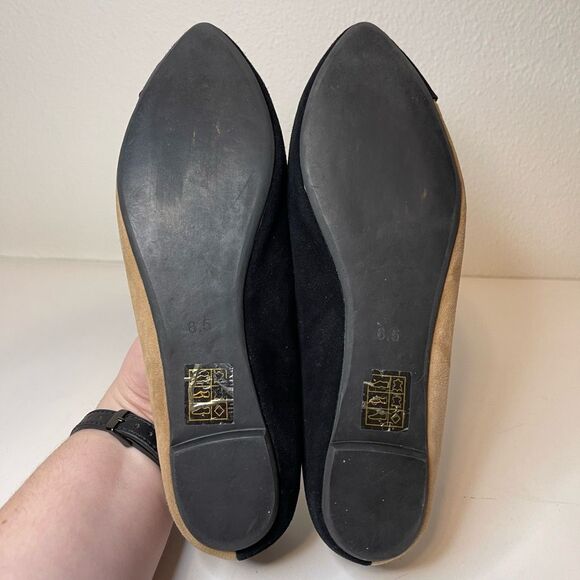 Jeffrey Campbell Impish Two Tone Camel & Black Flats Size 6.5 - Picture 8 of 8